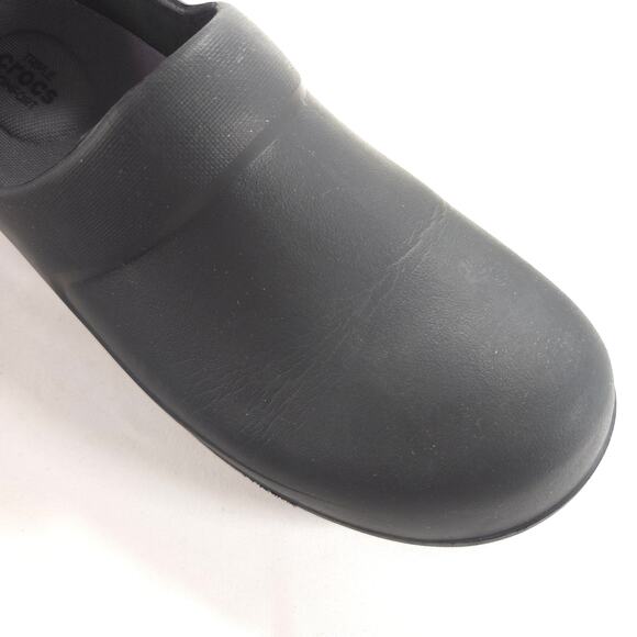 Crocs Dual Comfort Slip On Comfort Mule Clog Womens Size 9 Black Rubber - Picture 8 of 9
